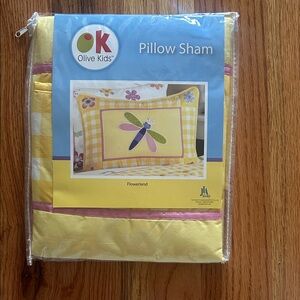 Olive Kids Flowerland Yellow and Pink Pillow Sham